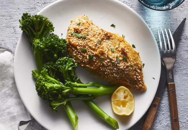 Hummus-Crusted Chicken