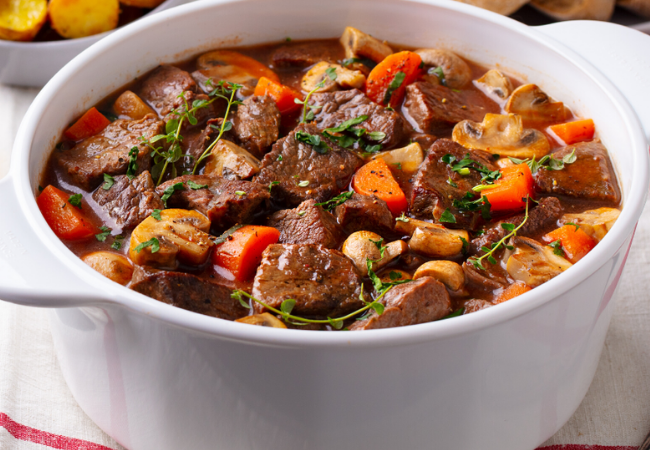 Slow-Simmered Beef Chuck with Mushrooms & Herbs